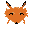 pixel art smiling fox